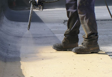 Coating systems over Bismarck spray foam roof systems